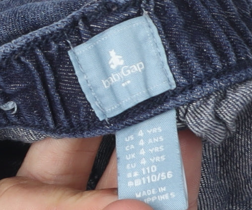 babyGap Girls Blue Denim Skirt 4 Years Casual Button