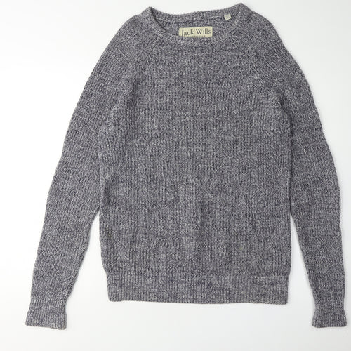 Jack Wills Men’s Grey XS Cotton Pullover Jumper