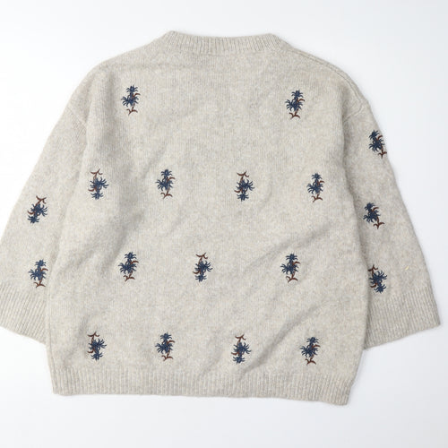 Kaffe Women's Beige Pullover Jumper M Acrylic Blend