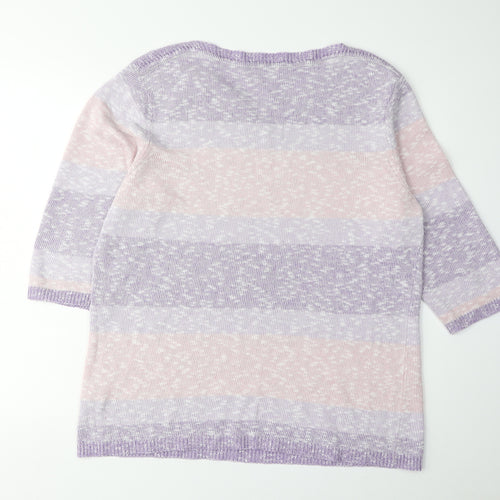 Damart Women's Multicoloured Striped Pullover Jumper L