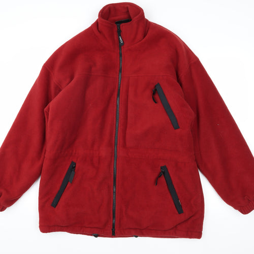 Gebert Men's XL Red Fleece Jacket, Casual Style