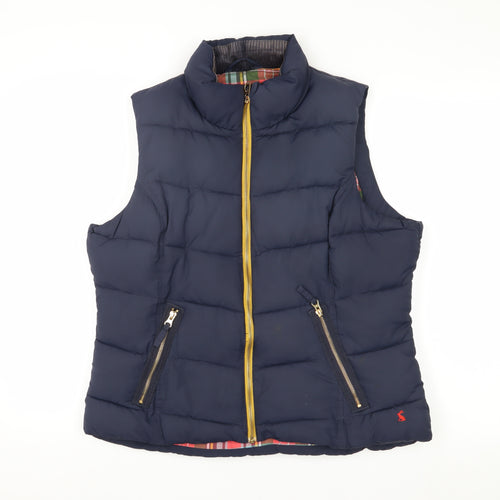 Joules Women's Blue Puffer Waistcoat Gilet Size 16