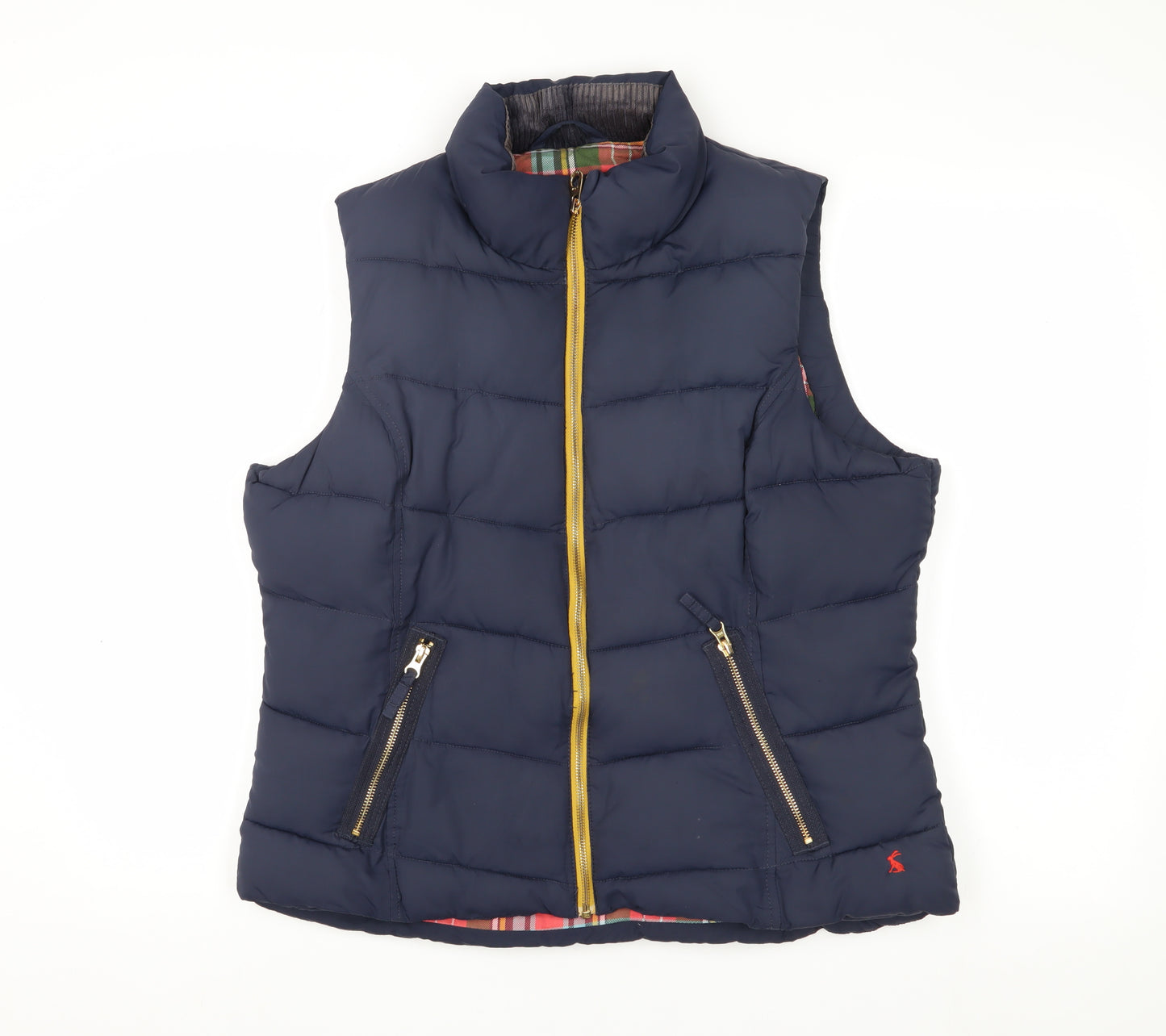 Joules Women's Blue Puffer Waistcoat Gilet Size 16