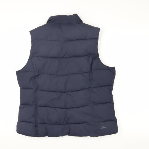 Joules Women's Blue Puffer Waistcoat Gilet Size 16