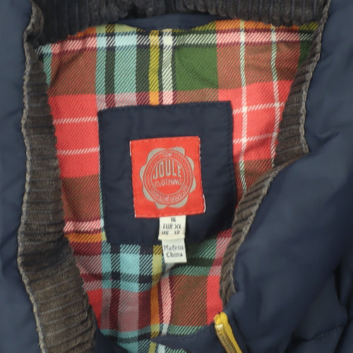 Joules Women's Blue Puffer Waistcoat Gilet Size 16
