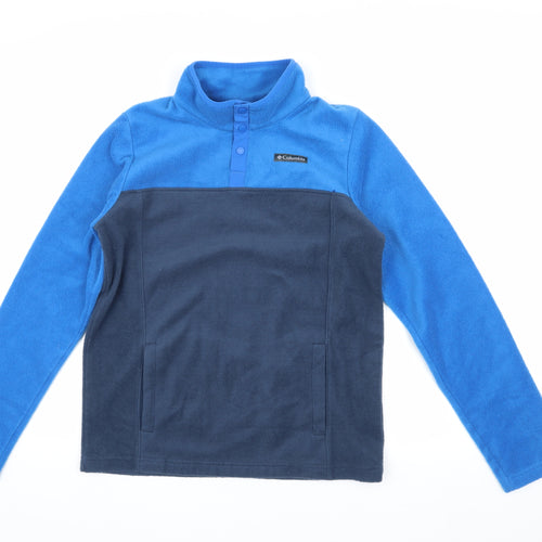 Columbia Boys Blue Fleece Henley Sweatshirt XL Casual