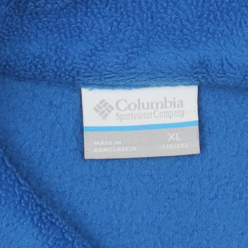 Columbia Boys Blue Fleece Henley Sweatshirt XL Casual