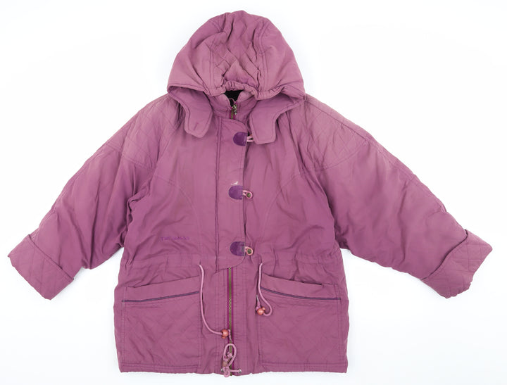 Trespass Girls Purple Parka Coat, Hooded, 12 Years