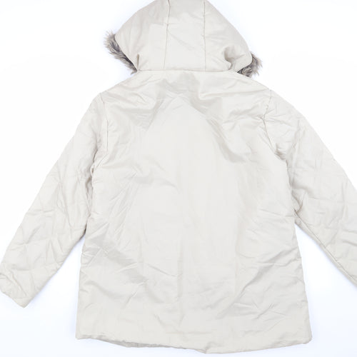 Anne De Lancay Women's Ivory Puffer Jacket M