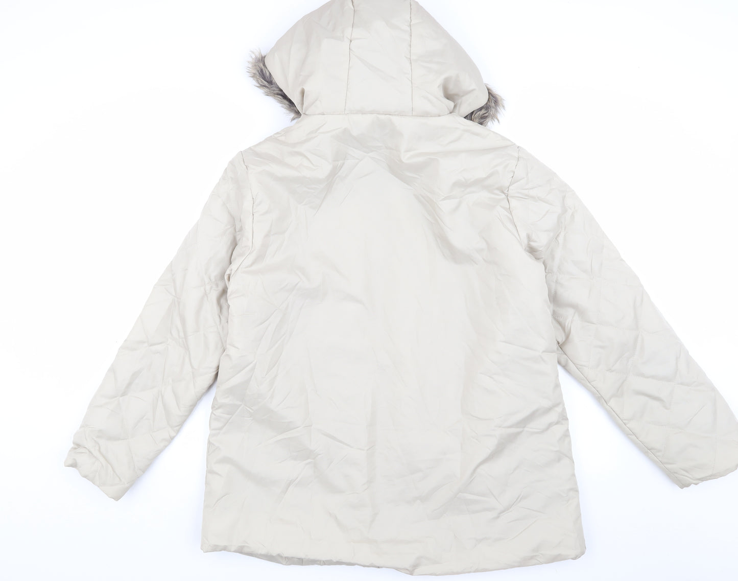 Anne De Lancay Women's Ivory Puffer Jacket M