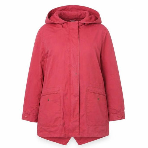 TIGI Women's Red Parka Jacket UK 14 Hooded Casual