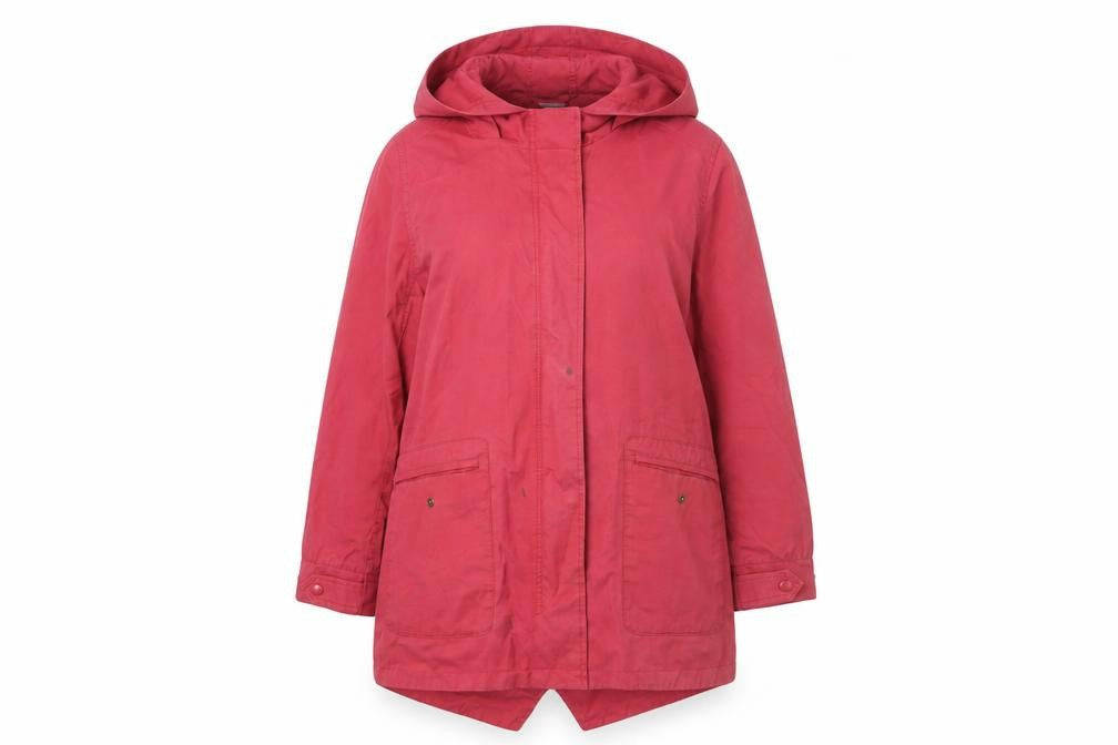 TIGI Women's Red Parka Jacket UK 14 Hooded Casual