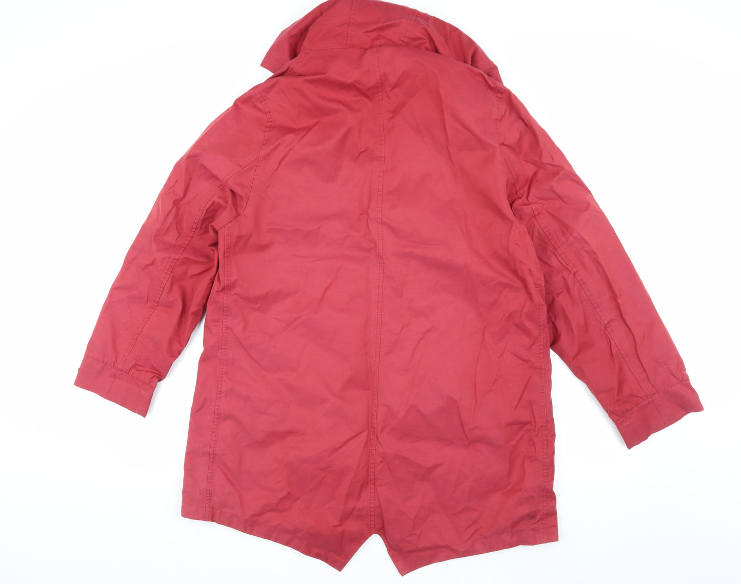 TIGI Women's Red Parka Jacket UK 14 Hooded Casual