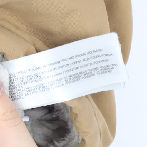 MNG Boys Beige Parka Coat 2-3 Years Hooded Winter Zip