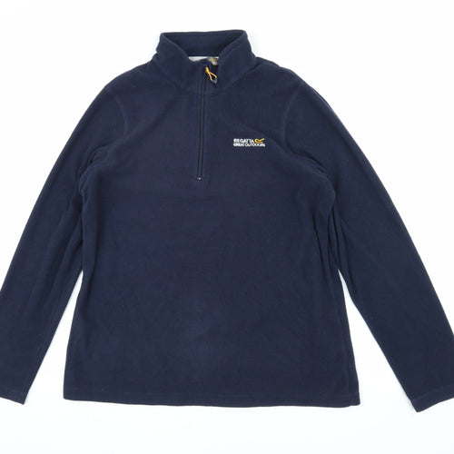 Regatta Women's Blue Henley 1/2 Zip Fleece Sweatshirt Size 14