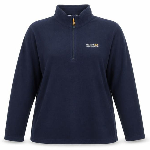 Regatta Women's Blue Henley 1/2 Zip Fleece Sweatshirt Size 14