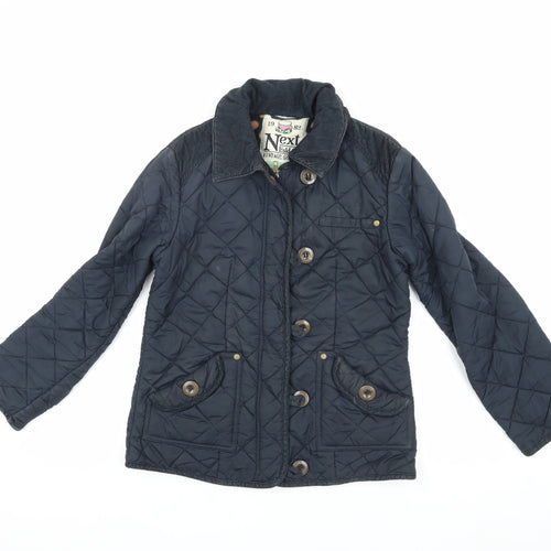 Next Girls Blue Quilted Jacket, 11 Years - Stylish Autumn Wear