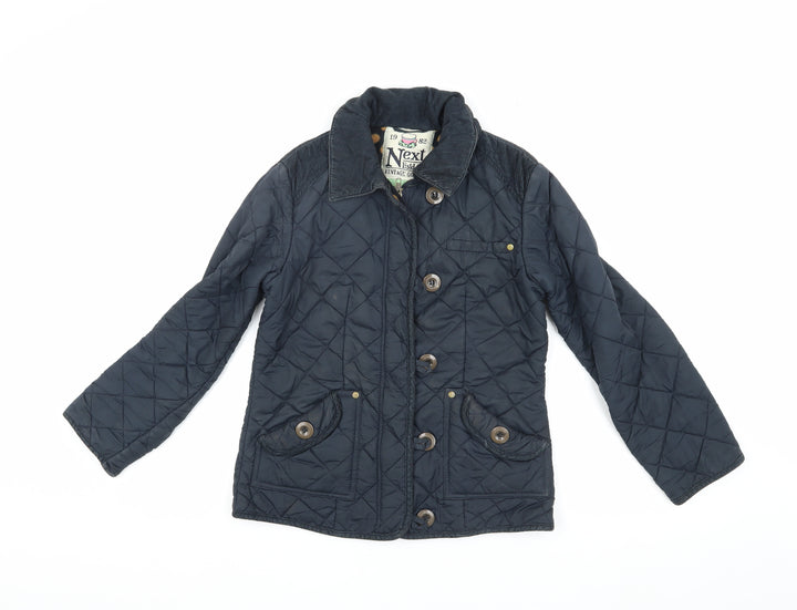 Next Girls Blue Quilted Jacket, 11 Years - Stylish Autumn Wear