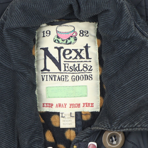 Next Girls Blue Quilted Jacket, 11 Years - Stylish Autumn Wear