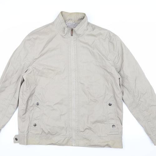 Defecto Men's Beige Basic Jacket 2XL