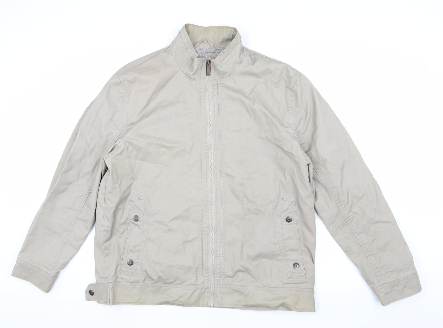 Defecto Men's Beige Basic Jacket 2XL