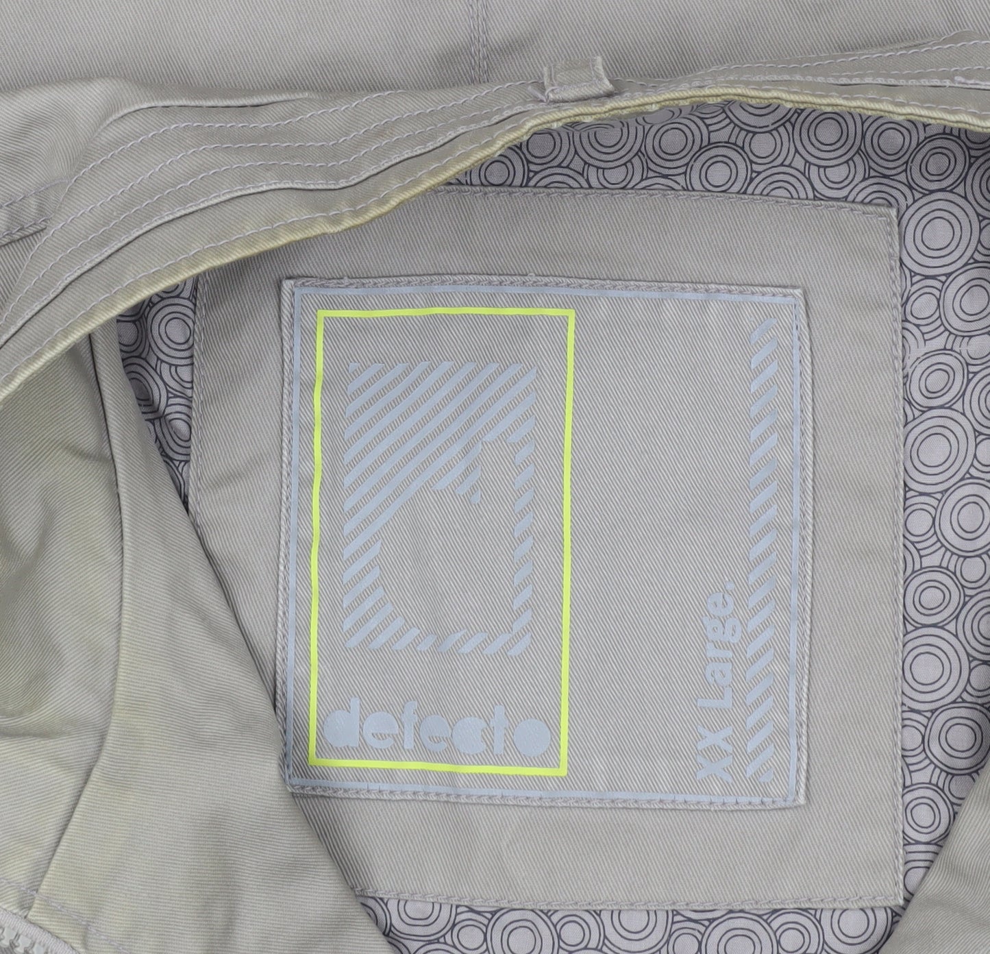 Defecto Men's Beige Basic Jacket 2XL