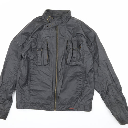 Next Men's Black Motorcycle Jacket M – Casual & Stylish