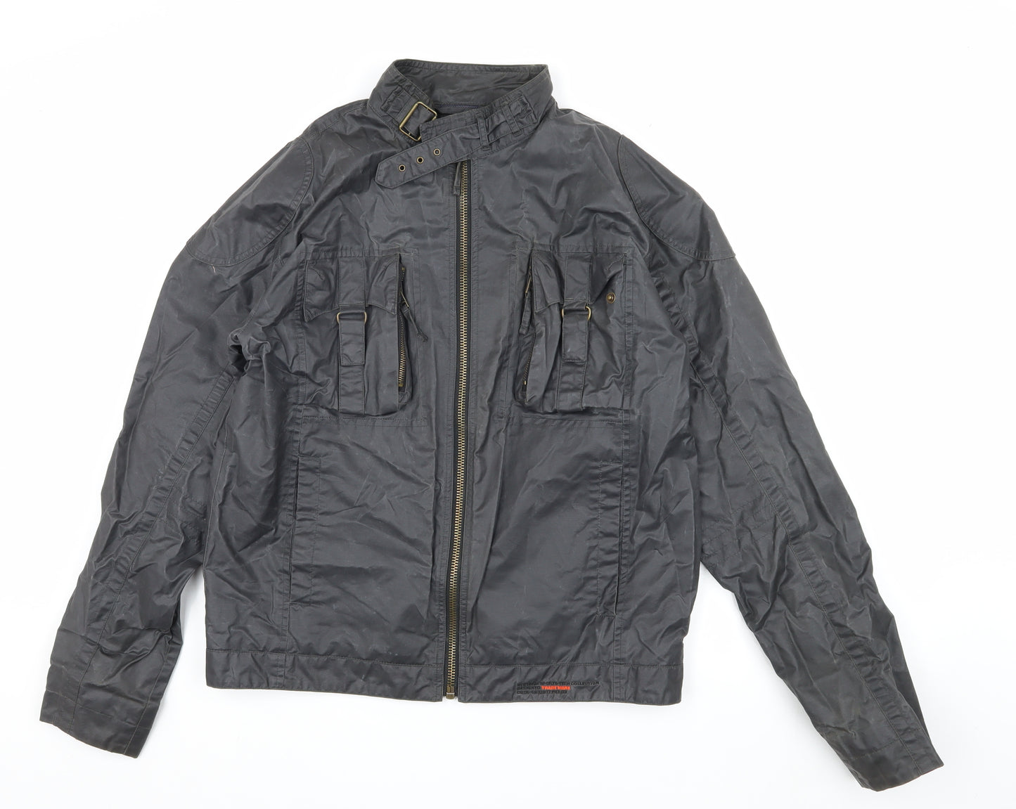 Next Men's Black Motorcycle Jacket M – Casual & Stylish