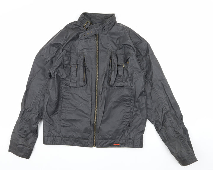 Next Men's Black Motorcycle Jacket M – Casual & Stylish