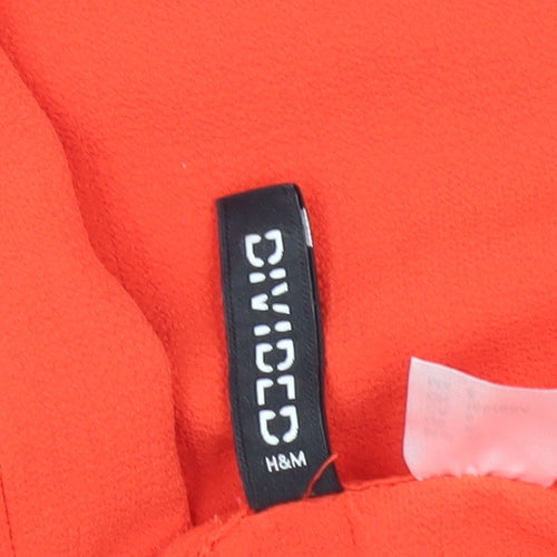 H&M Women Red Shift Dress Size 12, 3/4 Bell Sleeve