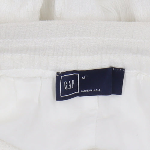 GAP Women's White Peasant Skirt M, Lace Accents, Summer