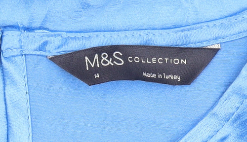 Marks and Spencer Women Blue Dress, Size 14
