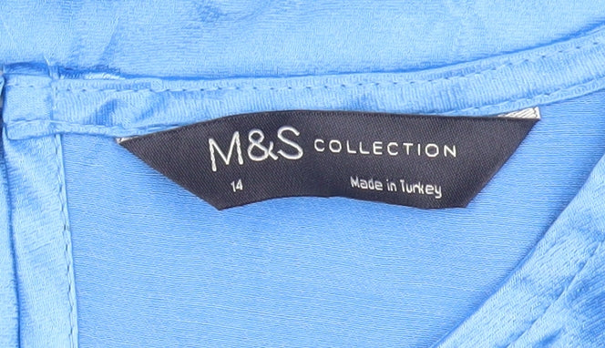 Marks and Spencer Women Blue Dress, Size 14