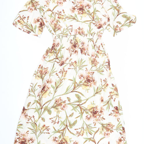 H&M Women's Multicoloured Floral Dress Size 10