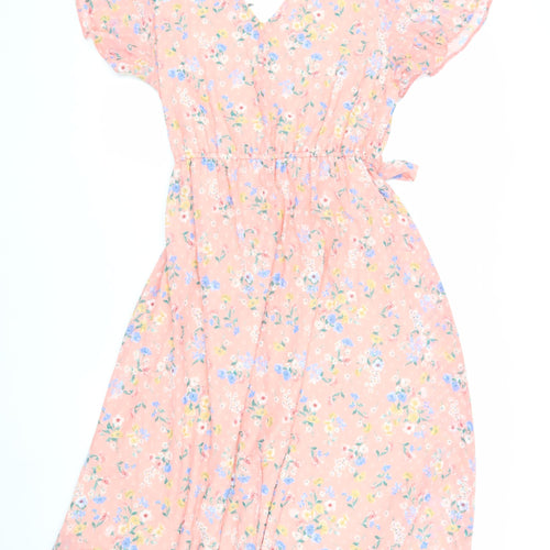 Dorothy Perkins Women's Pink Floral A-Line Dress