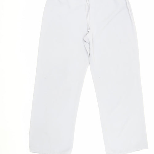 Next Women's White Trousers Size 14 Elastic Waist