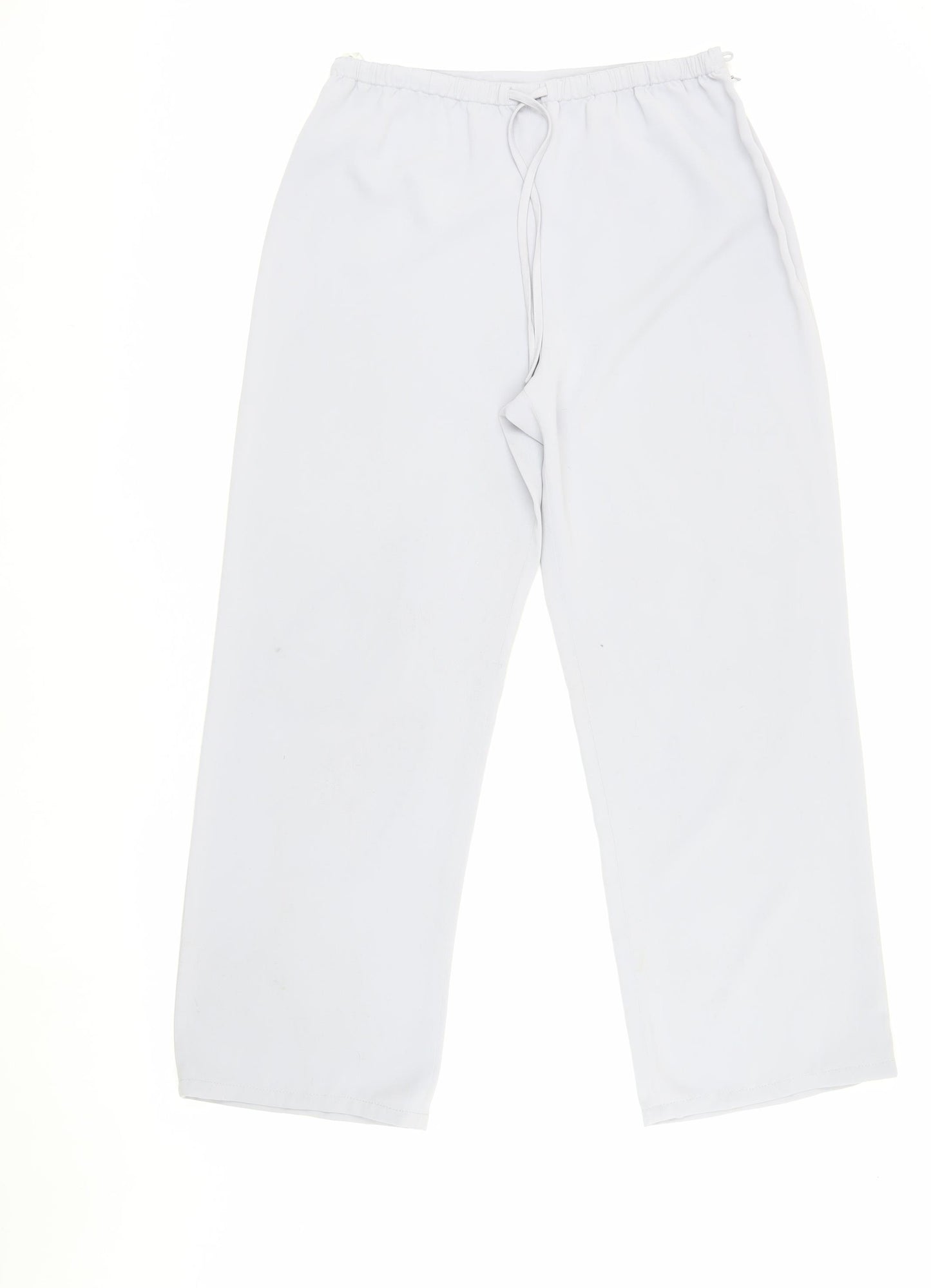Next Women's White Trousers Size 14 Elastic Waist