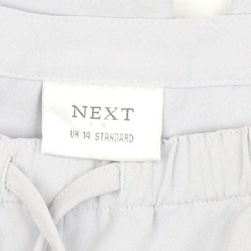 Next Women's White Trousers Size 14 Elastic Waist