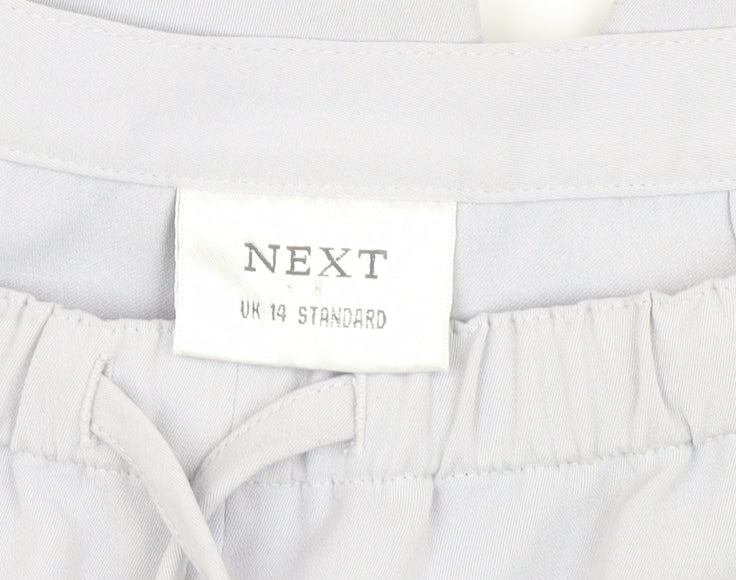 Next Women's White Trousers Size 14 Elastic Waist