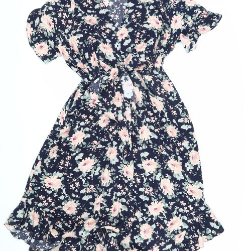 Stella Morgan Women's Floral Wrap Dress, UK 10, Multicolour