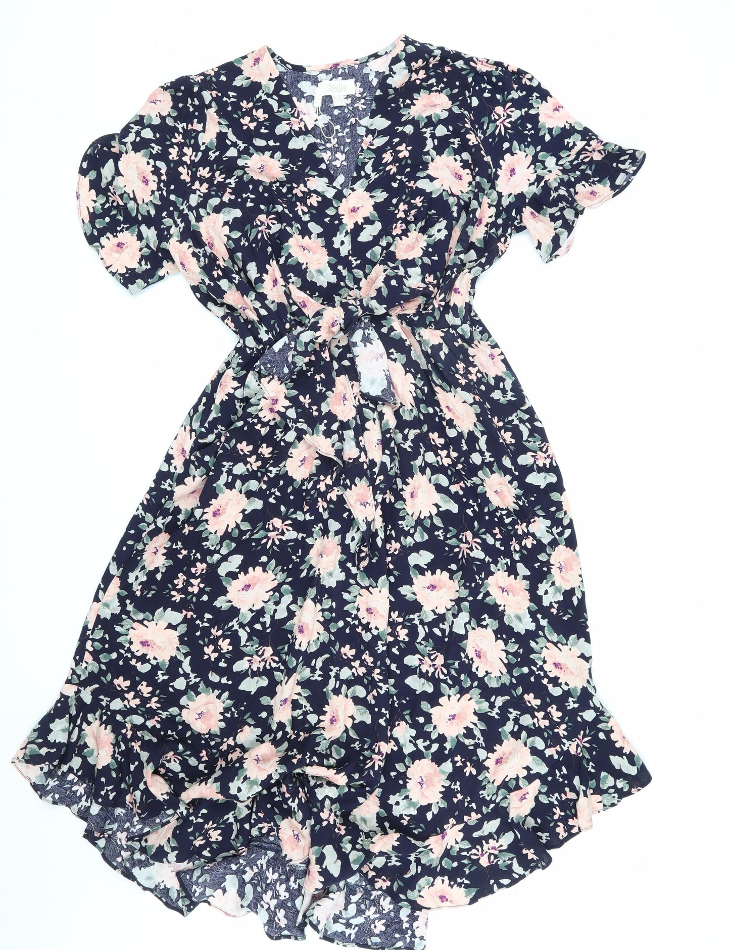 Stella Morgan Women's Floral Wrap Dress, UK 10, Multicolour