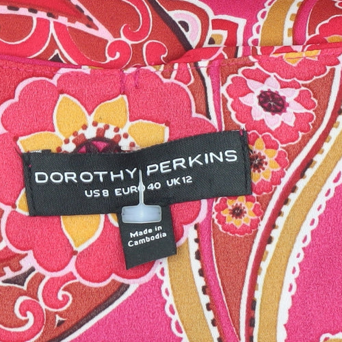 Dorothy Perkins Women's Pink Paisley Tank Top