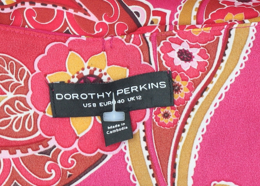 Dorothy Perkins Women's Pink Paisley Tank Top