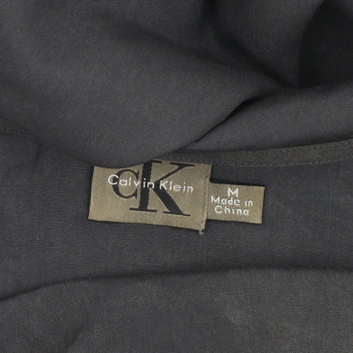 Calvin Klein Women's Black Silk Slip Dress M