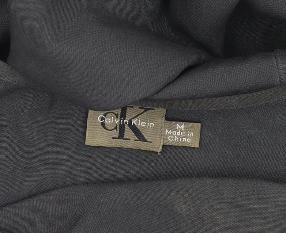 Calvin Klein Women's Black Silk Slip Dress M