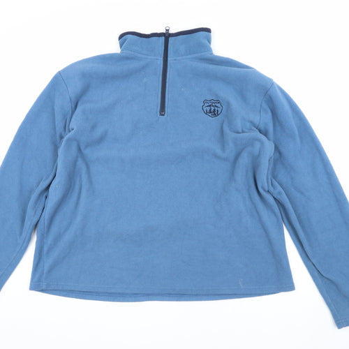 Atlas For Men Blue Fleece 1/4 Zip Sweatshirt XL