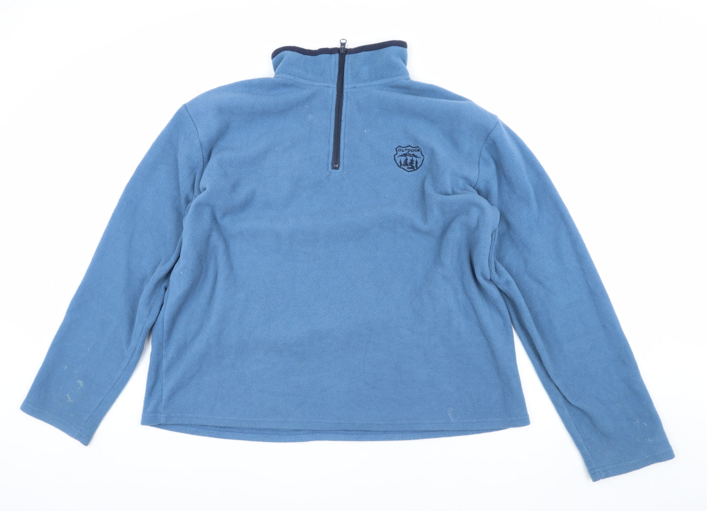 Atlas For Men Blue Fleece 1/4 Zip Sweatshirt XL