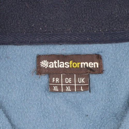 Atlas For Men Blue Fleece 1/4 Zip Sweatshirt XL