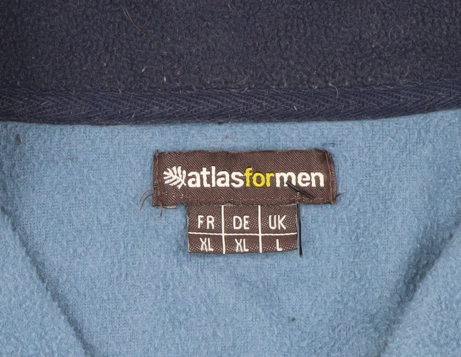 Atlas For Men Blue Fleece 1/4 Zip Sweatshirt XL