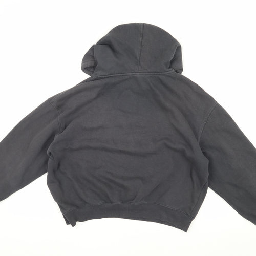 H&M Women's Black Graphic Hoodie, M, Pullover Style